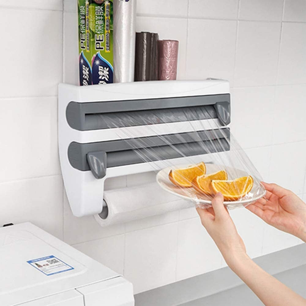 Plastic Wrap Cutter Kitchen Dispenser