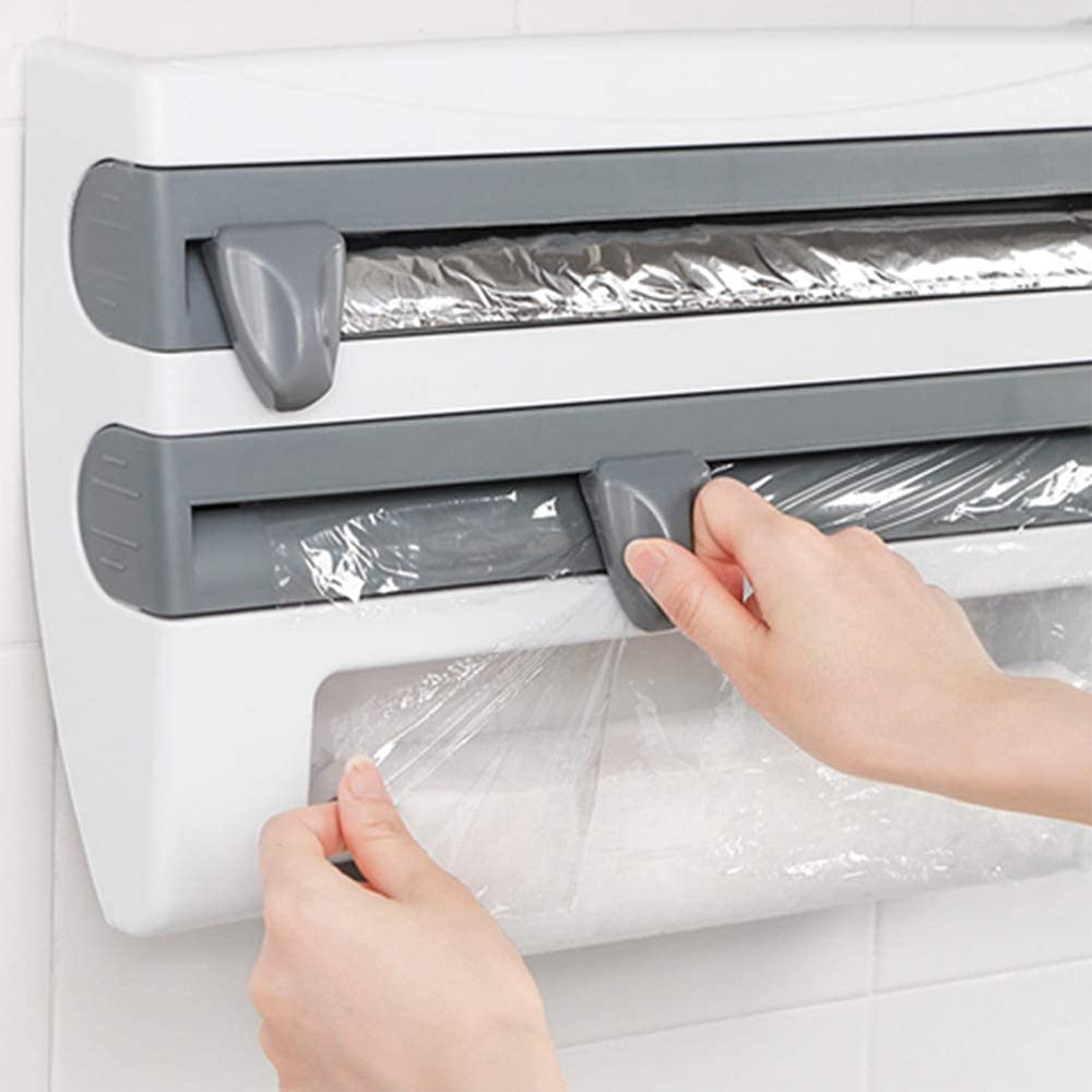 Plastic Wrap Cutter Kitchen Dispenser