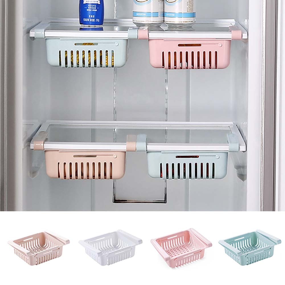 Kitchen Organizer Adjustable Kitchen Refrigerator Storage Rack