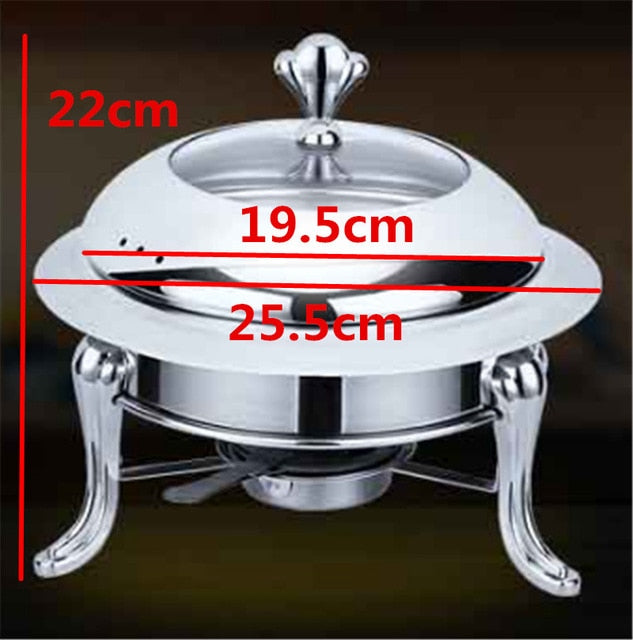 Golden Stainless Steel Alcohol Small Cooking Hot Pots