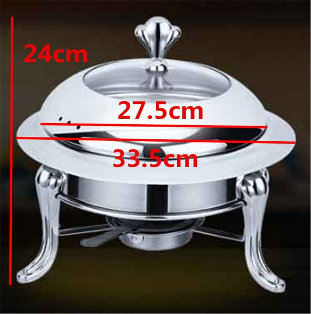 Golden Stainless Steel Alcohol Small Cooking Hot Pots