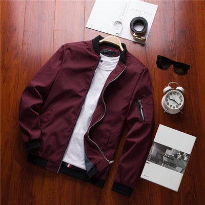 Spring New Men's Bomber Zipper Jacket