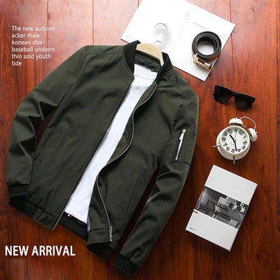 Spring New Men's Bomber Zipper Jacket