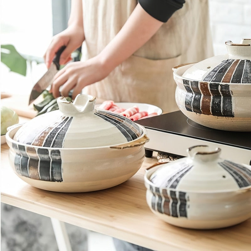 Ceramic Casserole Japanese Stoneware Cookware Set