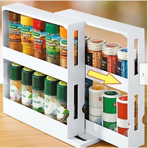 Kitchen Spice Multi-Function Rotating Storage Shelves
