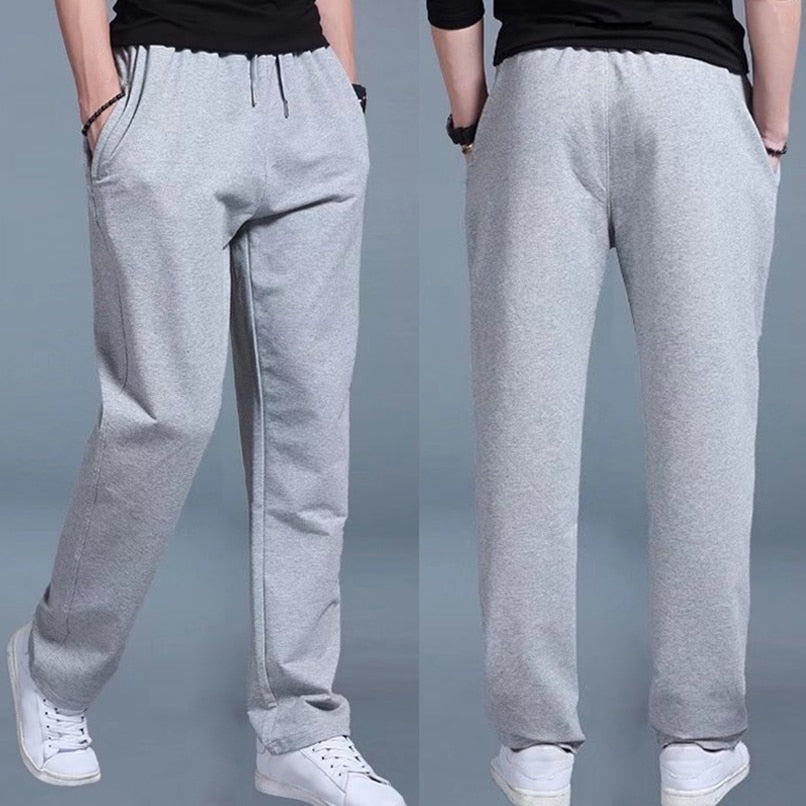 Spring Knitted Tracksuit Cotton Sports Pants Men Trousers