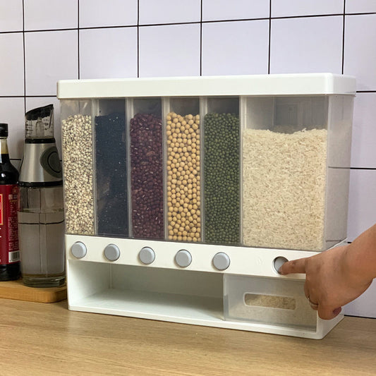 Wall Mounted Separate Rice Bucket Cereal Dispenser