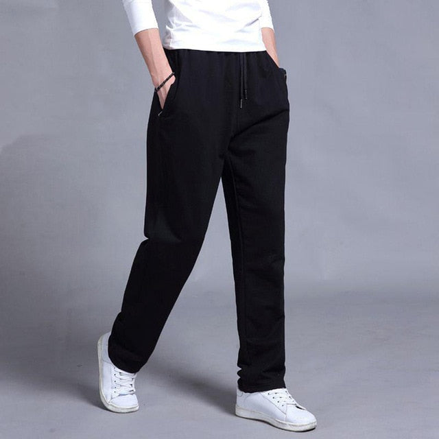 Spring Knitted Tracksuit Cotton Sports Pants Men Trousers