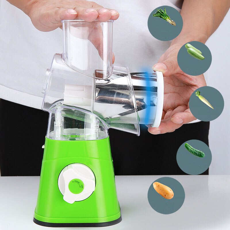 3-In-1 Round Grater Mandoline Vegetable Slicer