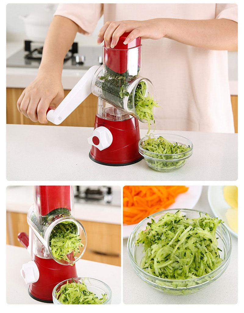 3-In-1 Round Grater Mandoline Vegetable Slicer