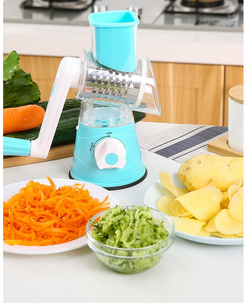 3-In-1 Round Grater Mandoline Vegetable Slicer