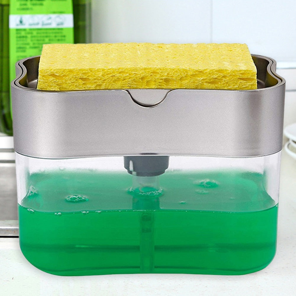 2 in 1 Scrubbing Liquid Detergent Dispenser