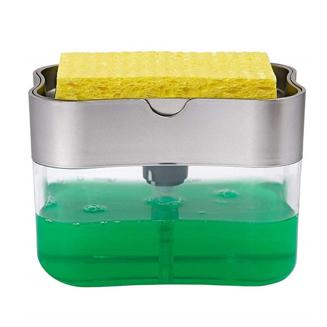 2 in 1 Scrubbing Liquid Detergent Dispenser