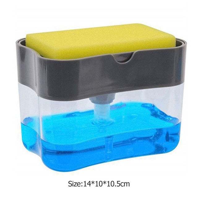 2 in 1 Scrubbing Liquid Detergent Dispenser