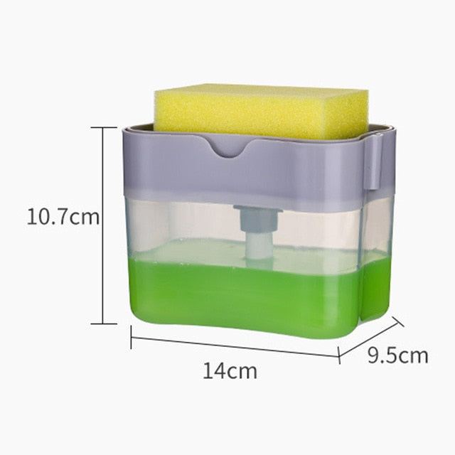 2 in 1 Scrubbing Liquid Detergent Dispenser