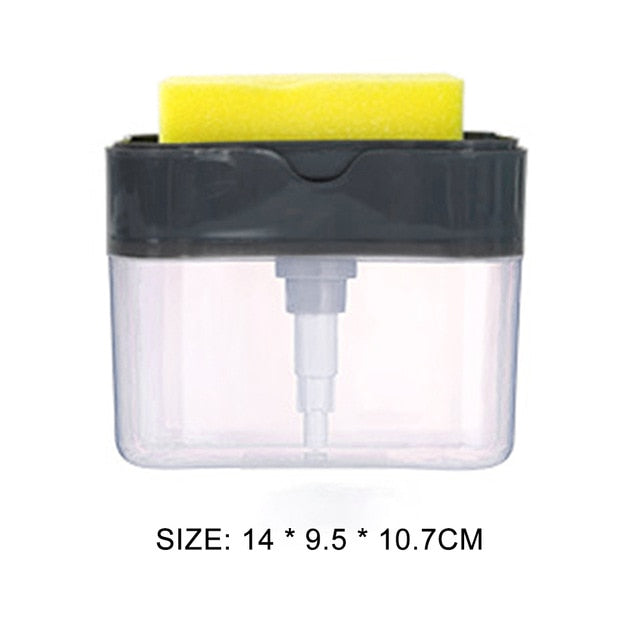 2 in 1 Scrubbing Liquid Detergent Dispenser