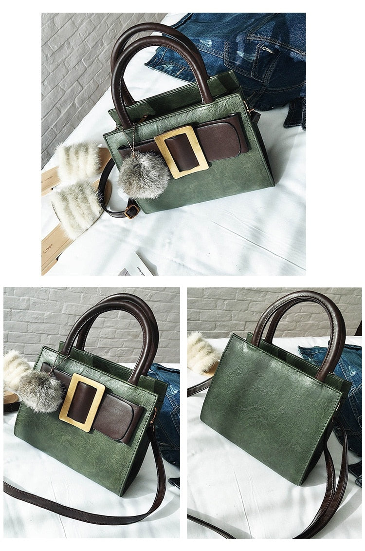 PU Leather Vintage Women Handbags