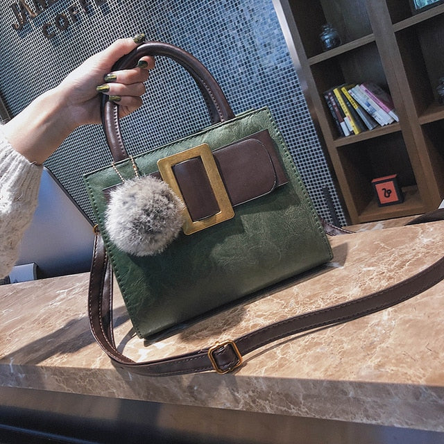 PU Leather Vintage Women Handbags