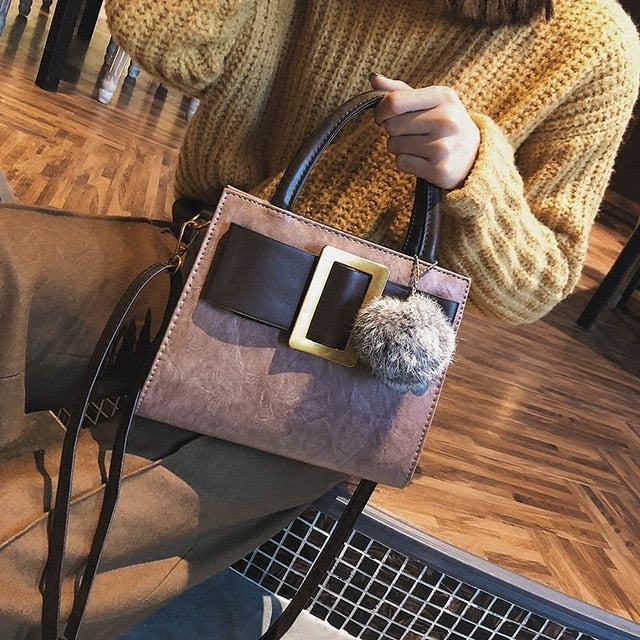 PU Leather Vintage Women Handbags