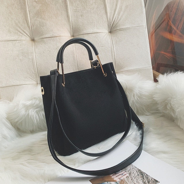 Vintage Matte Leather Women Handbag