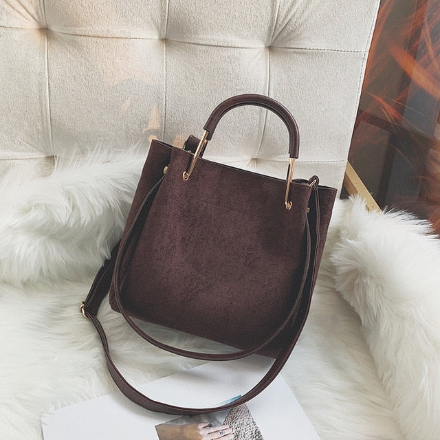 Vintage Matte Leather Women Handbag